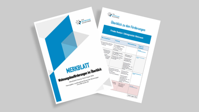 Merkblatt Wohnungsbauförderungen im Überblick