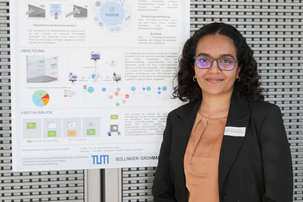 Ganga Surendran Sanila erhielt den ersten Preis für ihre Masterarbeit zur Schlitz- und Durchbruchsplanung in Open BIM-Projekten.