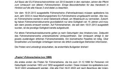 Führerscheinumtausch