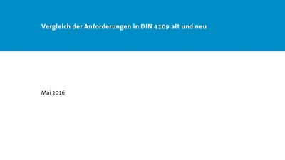 ZDB-Info: Änderungen im Schallschutz