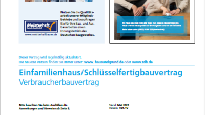 Mustervertrag Verbraucherbauvertrag Einfamilienhaus Schlüsselfertigbauvertrag