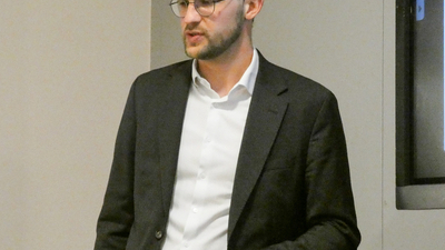 Referent Valentin Klinger vom Bayerischen Zimmererverband Referent Valentin Klinger
