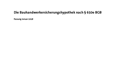 Bauhandwerkersicherungshypothek