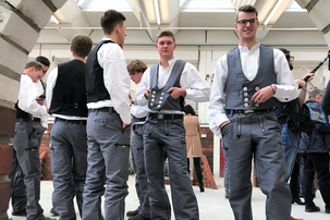 Auf dem abschließenden Tag der offenen Tür Begabtenförderung 2019 der Maurer in Schwaben