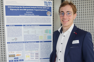 Daniel Dlubal wurde für seine Masterarbeit "Untersuchung des Structural Analysis Format (SAF) auf Eignung für eine BIM-gestützte Tragwerksplanung" mit einer Teilnehmerurkunde ausgezeichnet.