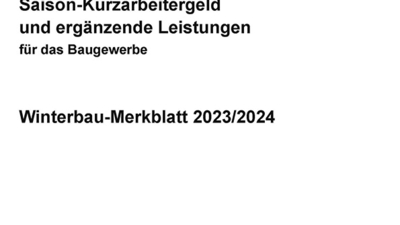 ZDB Winterbau-Merkblatt 2023/2024