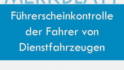 Kontrollblatt Führerschein