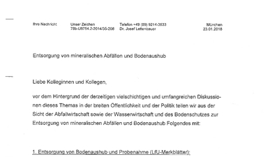 Entsorgung von mineralischen Abfällen und Bodenaushub