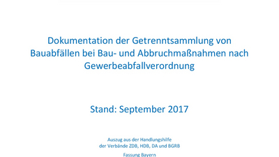 Basis-Dokumentationshilfe zur neuen Gewerbeabfallverordnung