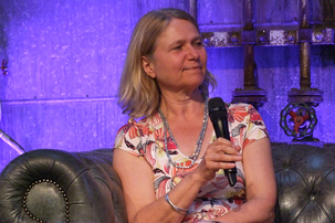 Bei der Podiumsdiskussion: Ursula Sowa, MdL (BÜNDNIS 90/DIE GRÜNEN)