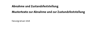 Abnahme und Zustandsfeststellung